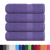 Vidaxl shower towels 4 st 70x140 cm 360 g m² 100% cotton purple