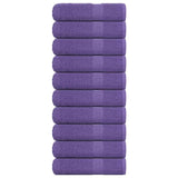 Toallas de baño Vidaxl 10 PCS 100x150 cm 360 g m² 100% de algodón morado