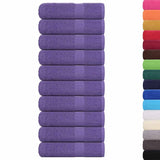 Toallas de baño Vidaxl 10 PCS 100x150 cm 360 g m² 100% de algodón morado