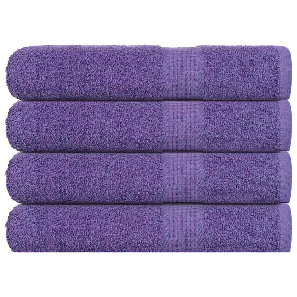 Serviettes de sauna vidaxl 4 ST 80x200 cm 360 g m² 100% coton violet