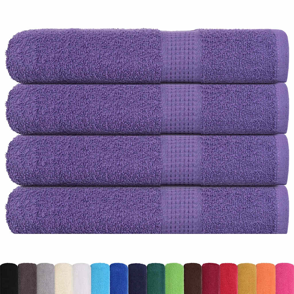 Asciugamani di sauna Vidaxl 4 ST 80x200 cm 360 g m² 100% di cotone viola