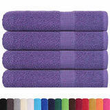 Serviettes de sauna vidaxl 4 ST 80x200 cm 360 g m² 100% coton violet