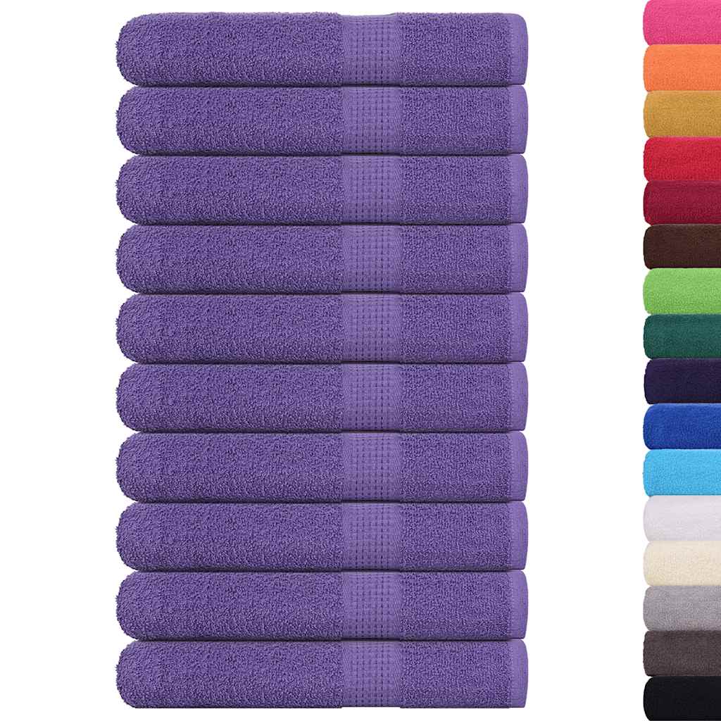 Serviettes de sauna vidaxl 10 ST 80x200 cm 360 g m² 100% coton violet