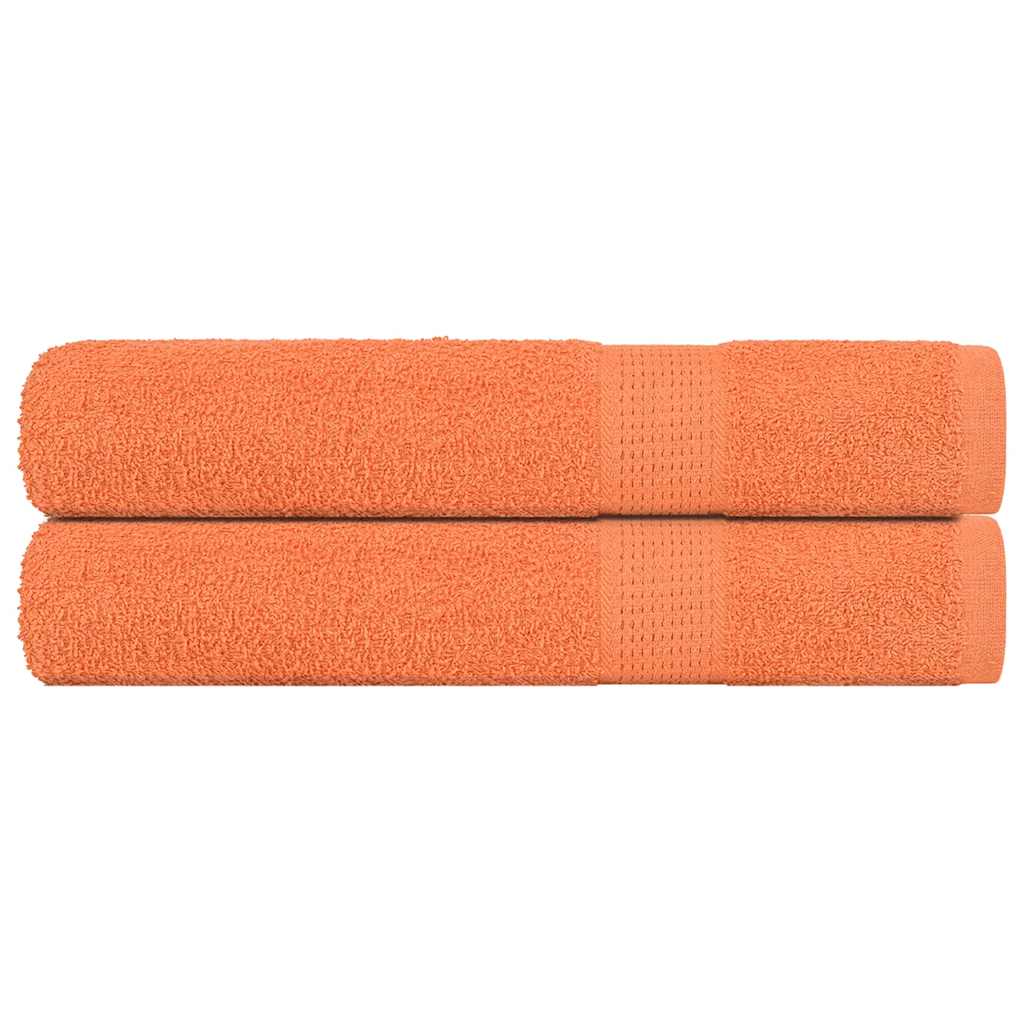 Vidaxl sauna towels 2 st 80x200 cm 360 g m² 100% cotton orange