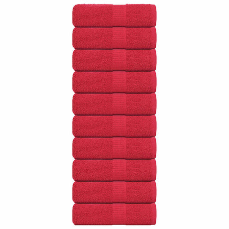 Vidaxl washandjes frogn 10 st 30x30 cm 360 g m² rood
