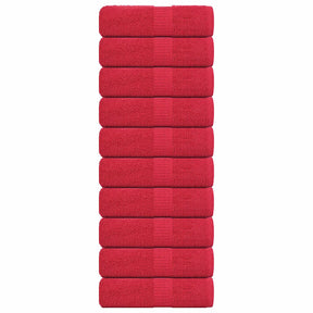 Vidaxl gastendoekjes frogn 10 st 30x50 cm 360 g m² rood