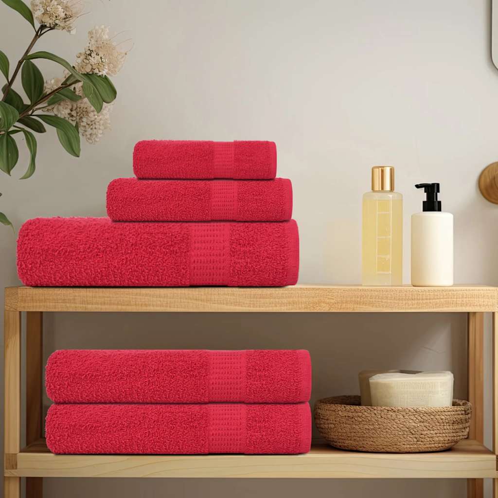 Vidaxl handdoeken frogn 2 st 50x100 cm 360 g m² rood