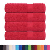 Vidaxl handdoeken frogn 4 st 50x100 cm 360 g m² rood