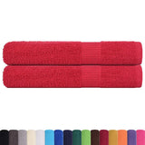 Vidaxl sauna towels 2 st 80x200 cm 360 g m² 100% cotton red