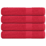 Vidaxl handdoeken frogn 4 st 100x200 cm 360 g m² rood