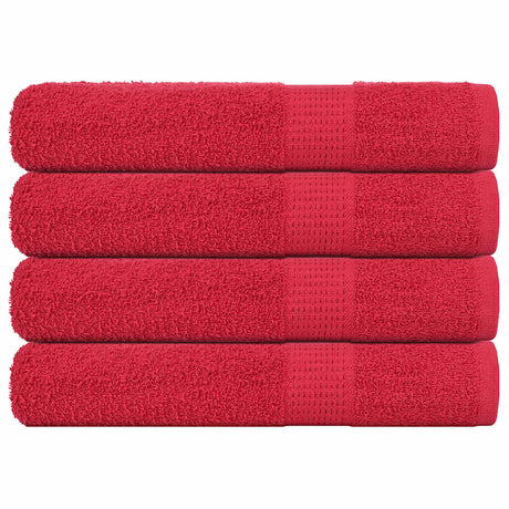 Vidaxl handdoeken frogn 4 st 100x200 cm 360 g m² rood