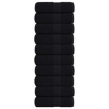 Vidaxl washandjes frogn 10 st 30x30 cm 360 g m² zwart