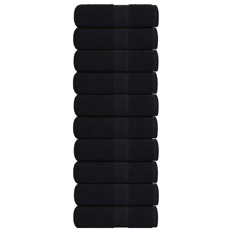 Vidaxl washandjes frogn 10 st 30x30 cm 360 g m² zwart