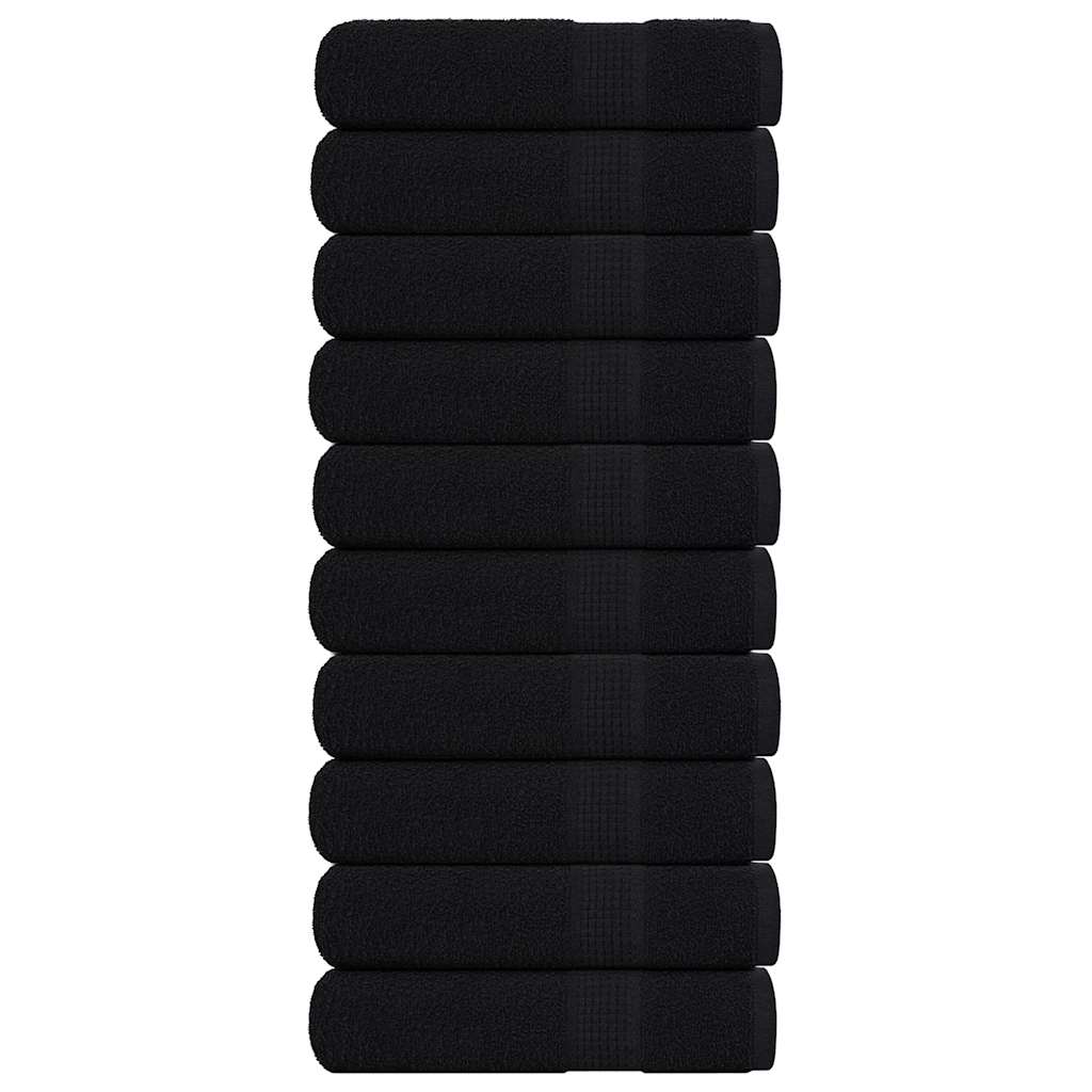 Serviettes de bain vidaxl 10 pcs 100x150 cm 360 g m² 100% coton noir