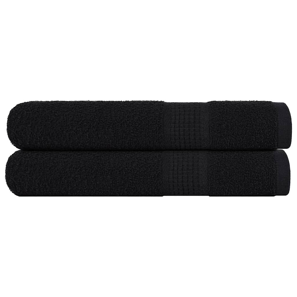 Vidaxl sauna towels 2 st 80x200 cm 360 g m² 100% cotton black