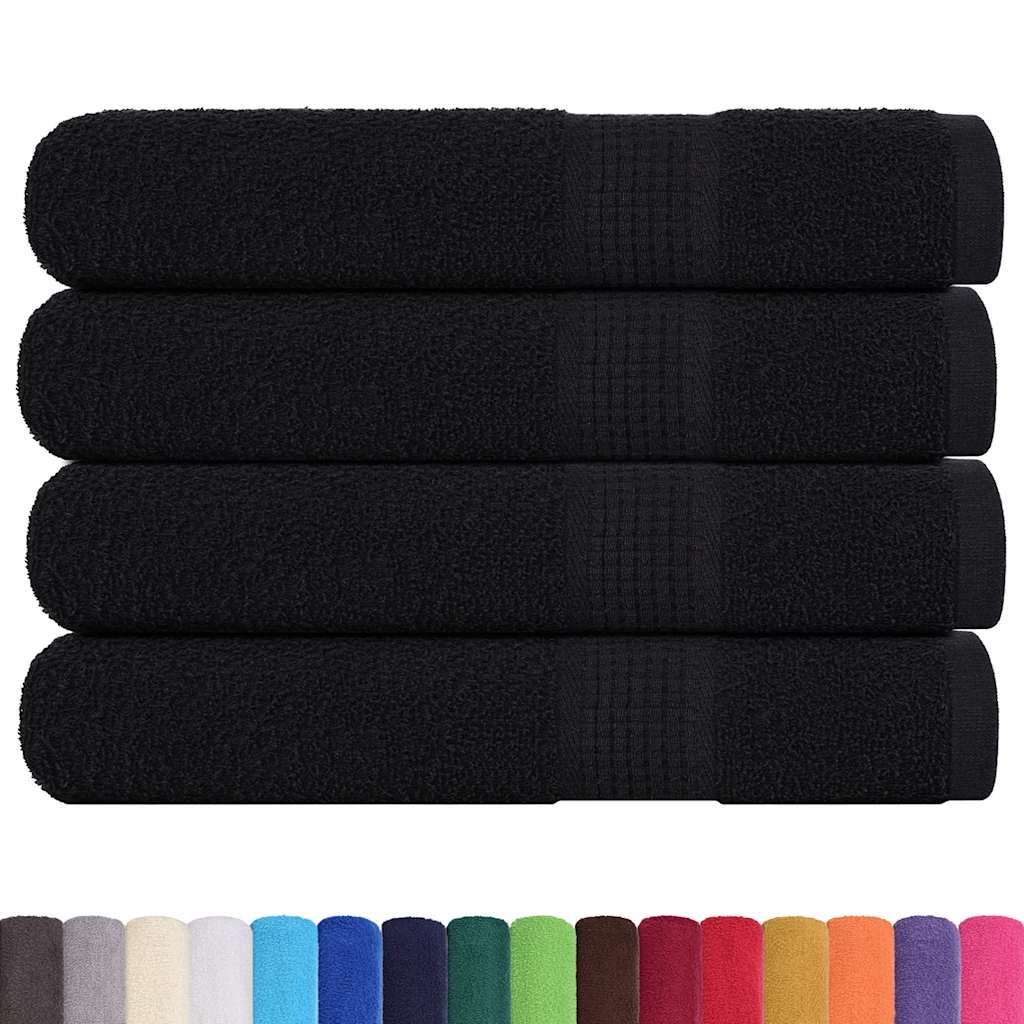 Vidaxl sauna towels 4 st 80x200 cm 360 g m² 100% cotton black