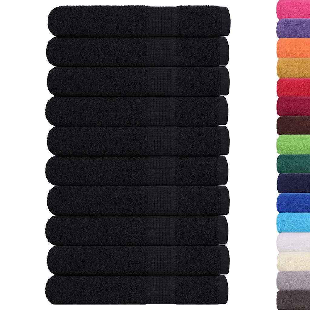 Vidaxl sauna towels 10 st 80x200 cm 360 g m² 100% cotton black