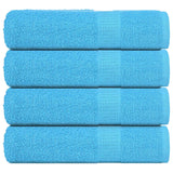 Serviettes de bain vidaxl 4 ST 100x150 cm 360 g m² 100% coton turquoise