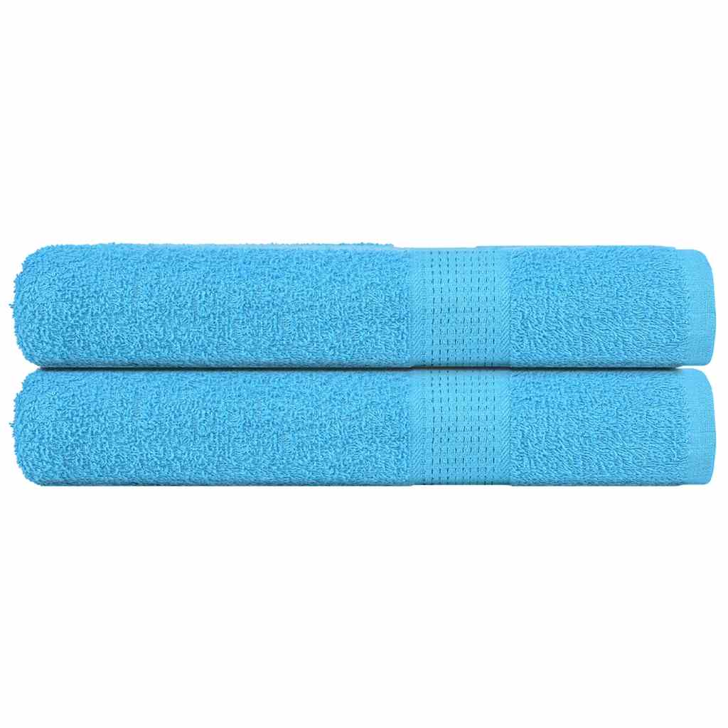 Serviettes de sauna vidaxl 2 ST 80x200 cm 360 g m² 100% coton turquoise