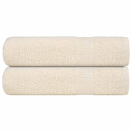 Vidaxl douchehanddoeken frogn 2 st 70x140 cm 360 g m² crème