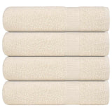Vidaxl douchehanddoeken frogn 4 st 70x140 cm 360 g m² crème