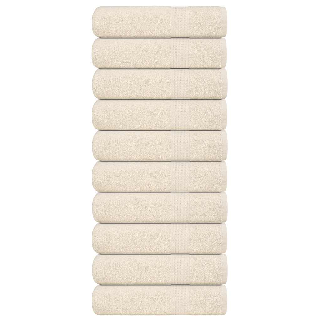 Toallas de ducha Vidaxl 10 st 70x140 cm 360 g m² 100% de crema de algodón