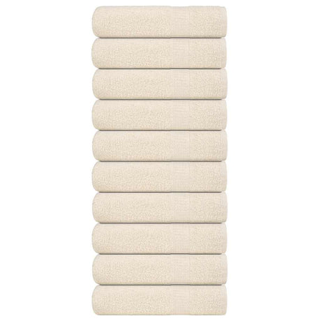 Vidaxl douchehanddoeken frogn 10 st 70x140 cm 360 g m² crème