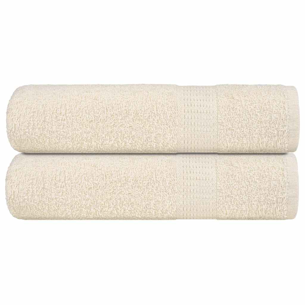 Asciugamani da bagno Vidaxl 2 ST 100x150 cm 360 g m² 100% Crema di cotone, colorato