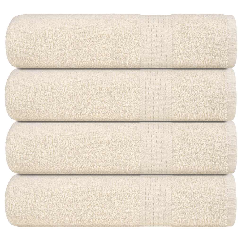 Vidaxl Bath towels 4 pcs 100x150 cm 360 g m² 100% cotton cream -colored