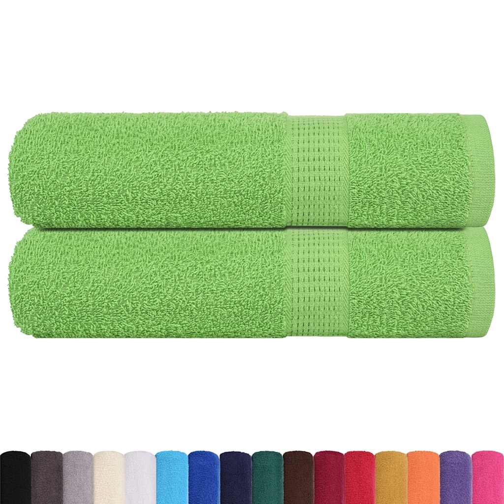 Vidaxl Bath Handels 2 St 100x150 cm 360 g m² 100% bomulls eple grønn