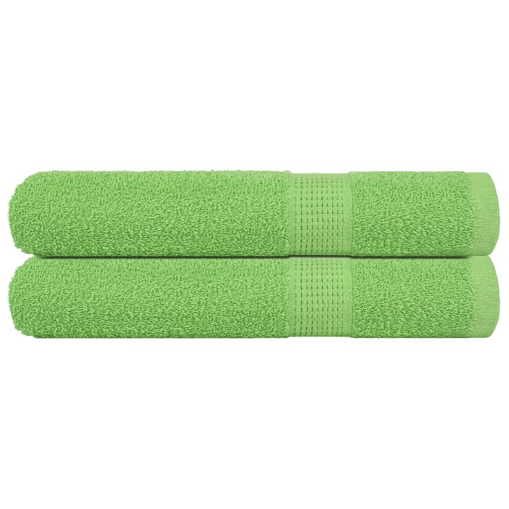 Vidaxl sauna towels 2 st 80x200 cm 360 g m² 100% cotton apple green