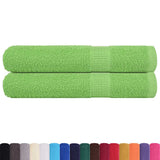 Vidaxl sauna towels 2 st 80x200 cm 360 g m² 100% cotton apple green