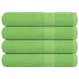 Serviettes de sauna vidaxl 4 ST 80x200 cm 360 g m² 100% coton vert pomme