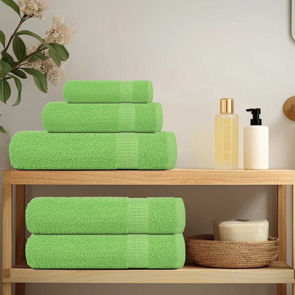 Vidaxl sauna towels 10 st 80x200 cm 360 g m² 100% cotton apple green