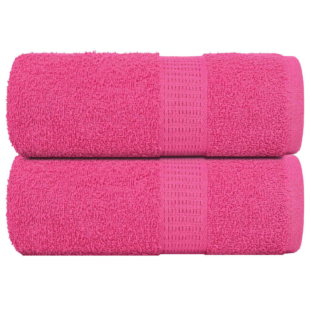 Vidaxl zeepdoekjes 2 st 30x30 cm 360 g m² 100% katoen roze