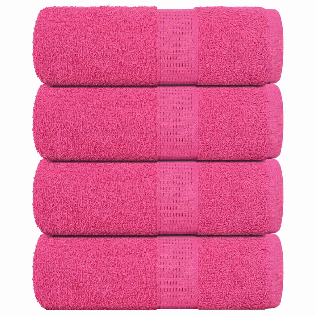 Vidaxl zeepdoekjes 4 st 30x30 cm 360 g m² 100% katoen roze