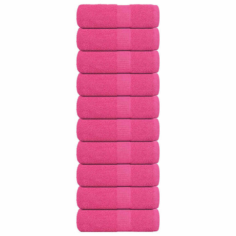 Vidaxl washandjes frogn 10 st 30x30 cm 360 g m² roze