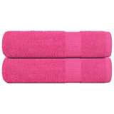 Vidaxl handdoeken frogn 2 st 50x100 cm 360 g m² roze