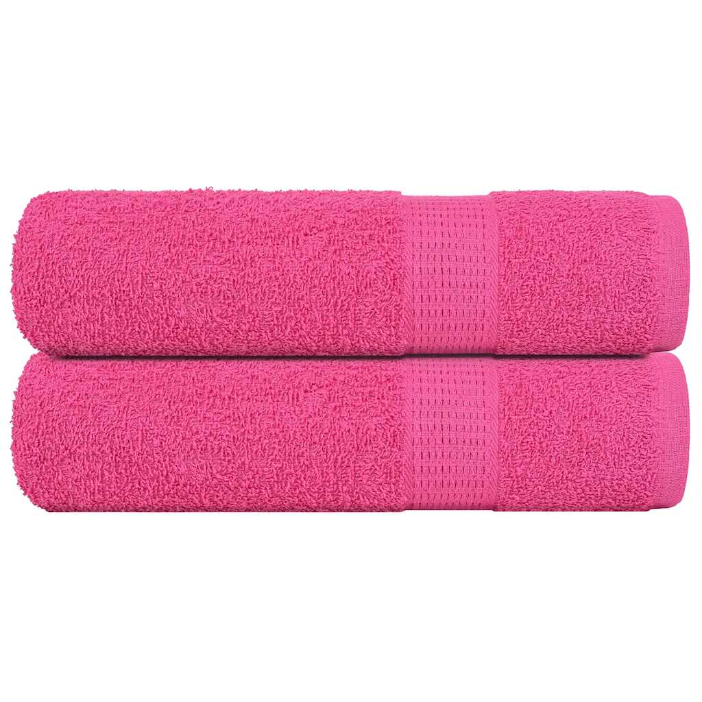 Vidaxl Bath Handels 2 St 100x150 cm 360 g m² 100% bomullrosa