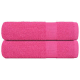 Toallas de baño Vidaxl 2 st 100x150 cm 360 g m² 100% rosa de algodón