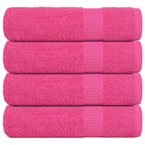 Serviettes de bain vidaxl 4 ST 100x150 cm 360 g m² 100% coton rose