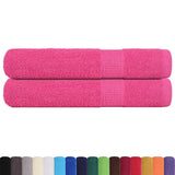 Vidaxl sauna towels 2 st 80x200 cm 360 g m² 100% cotton pink