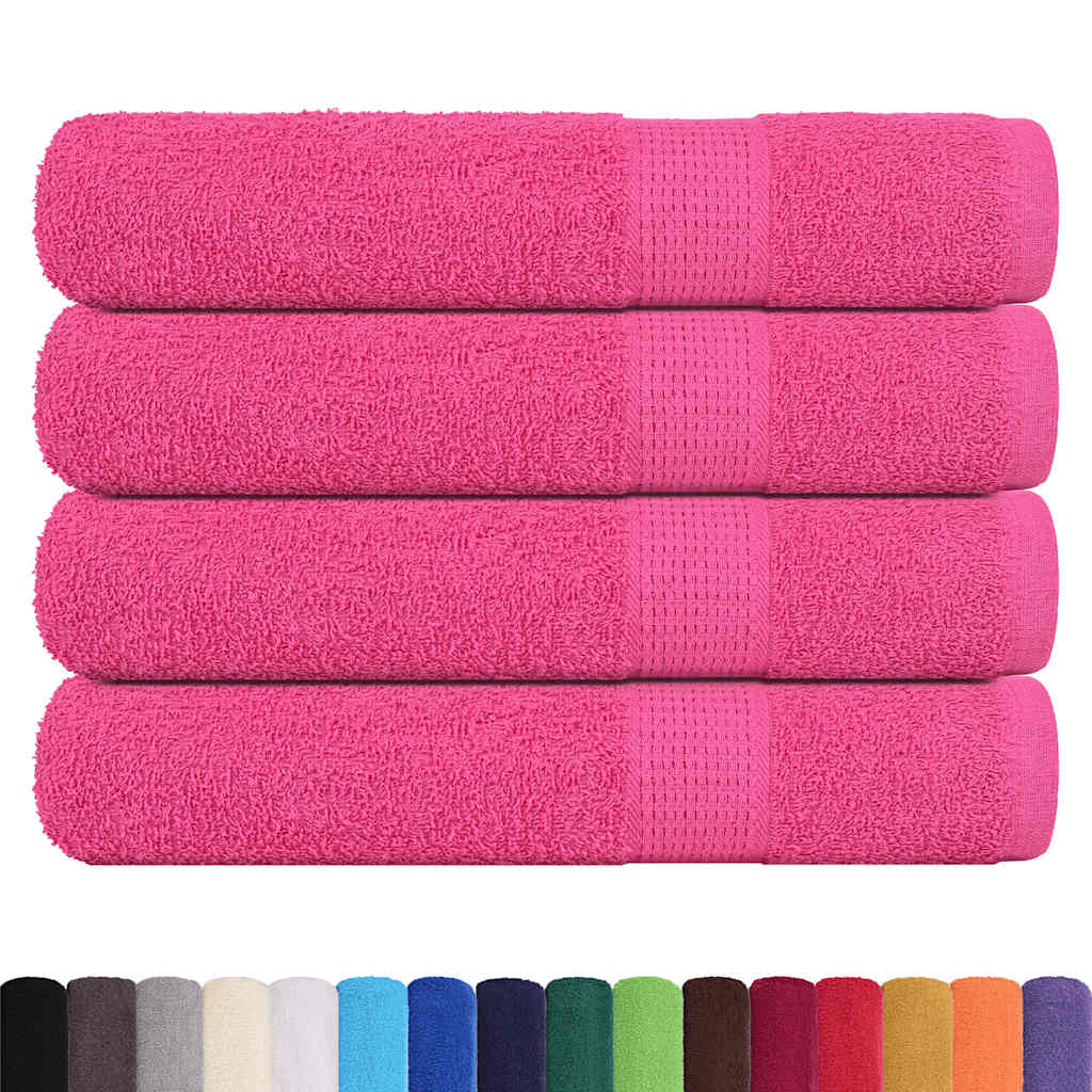 Vidaxl sauna towels 4 st 80x200 cm 360 g m² 100% cotton pink