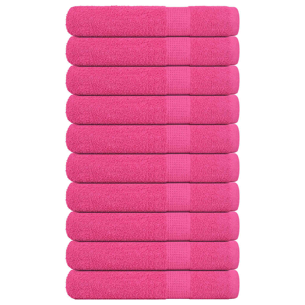 Vidaxl sauna asciugamani 10 st 80x200 cm 360 g m² 100% di cotone rosa