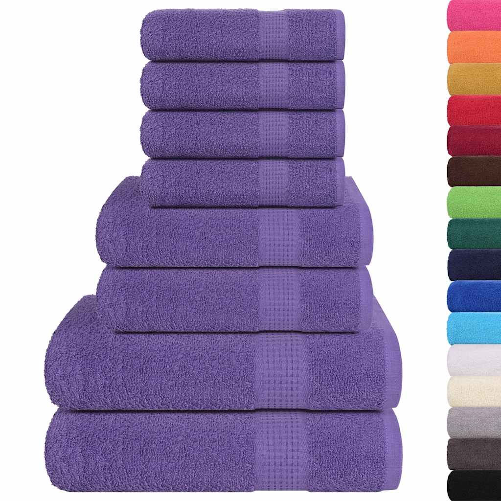 Vidaxl 8-delige handdoekenset frogn 360 g m² paars