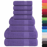 Vidaxl 8-delige handdoekenset frogn 360 g m² paars