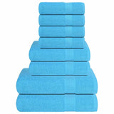 Vidaxl 8-delige handdoekenset frogn 360 g m² turquoise