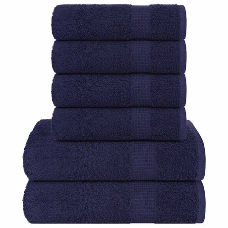 Vidaxl 6-delige handdoekenset frogn 360 g m² marineblauw