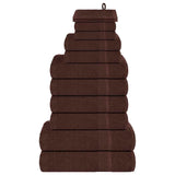 Vidaxl 12-piece towel set 360 g m² 100% cotton brown