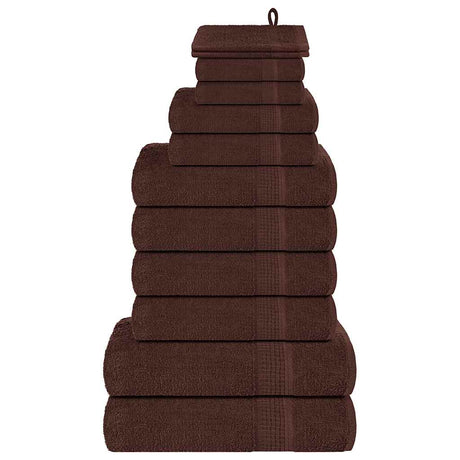 Vidaxl 12-delige handdoekenset frogn 360 g m² bruin